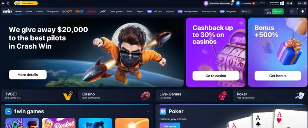 Crazy time 1win live game interface with colorful bonus wheel