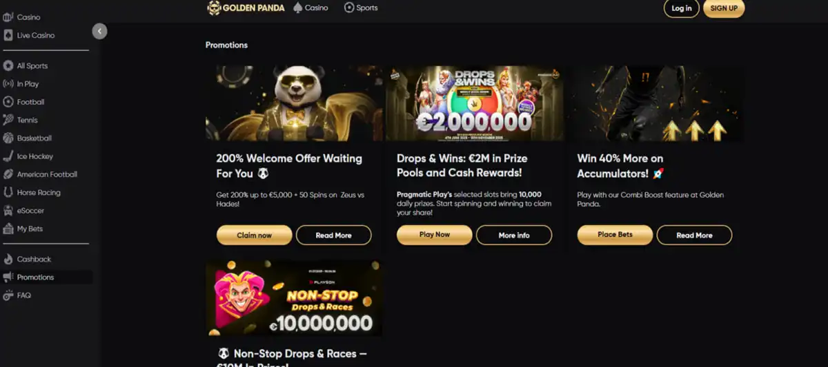 Golden Panda Casino review with welcome bonus offer